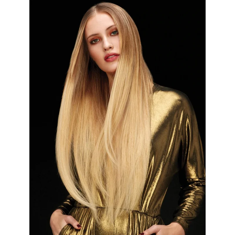 She extension con cheratina effetto Shatush naturali lisce 55/60cm HEX8007D