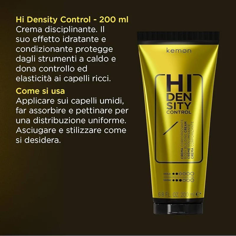 Kemon Hi Density Control Crema Ricci Termoprotettiva 200ml