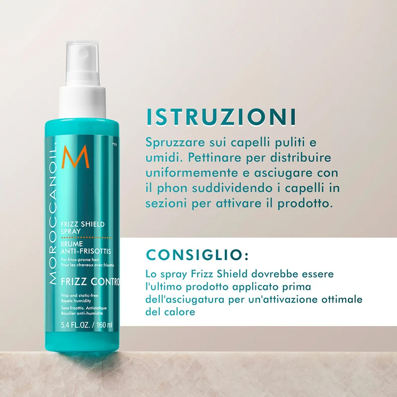 Moroccanoil Frizz Control Frizz Shield Spray 160ml - spray termoprotettore