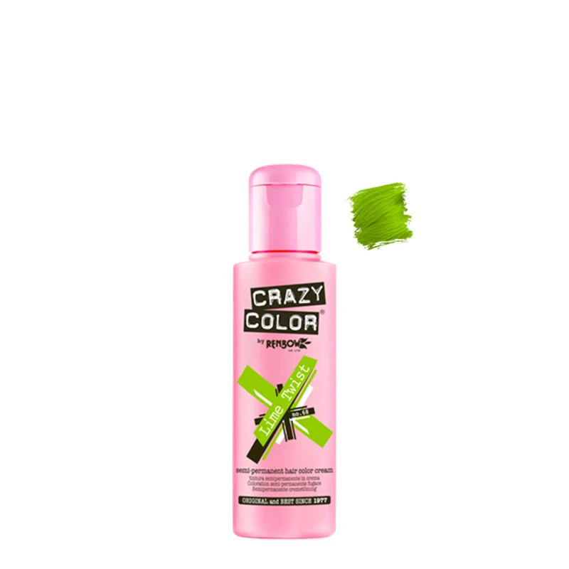 Crazy Color Lime twist no 68, 100ml - crema colorante verde lime