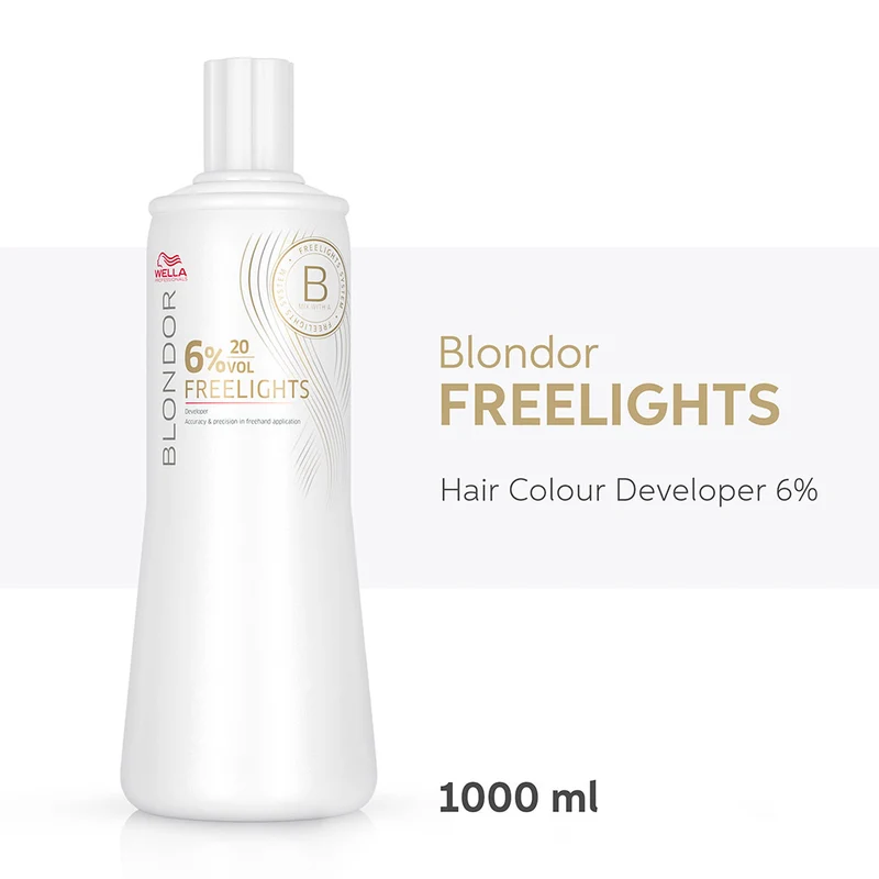 Wella Blondor Freelights Developer 6% 20vol 1000ml - lozione ossidante