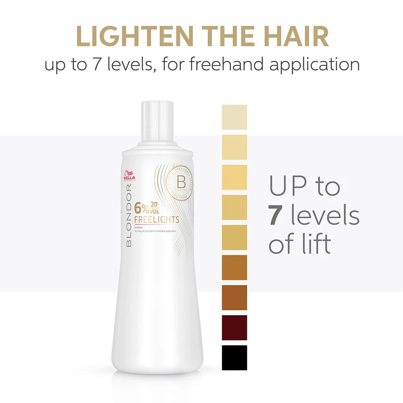 Wella Blondor Freelights Developer 6% 20vol 1000ml - lozione ossidante