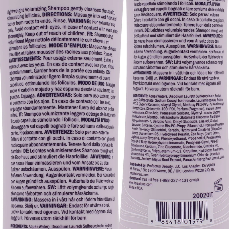 Keranique Shampoo Rinforzante Volumizzante 80Z - 236ml