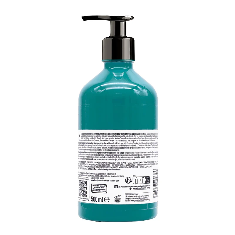 L'Oreal Professionnel Paris Scalp Advanced Anti-Dandruff Shampoo 500ml - shampoo anti forfora