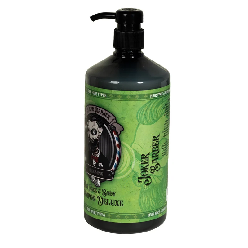 Joker Barber Hair Face & Body Shampoo Deluxe 1000ml - shampoo 3 in 1