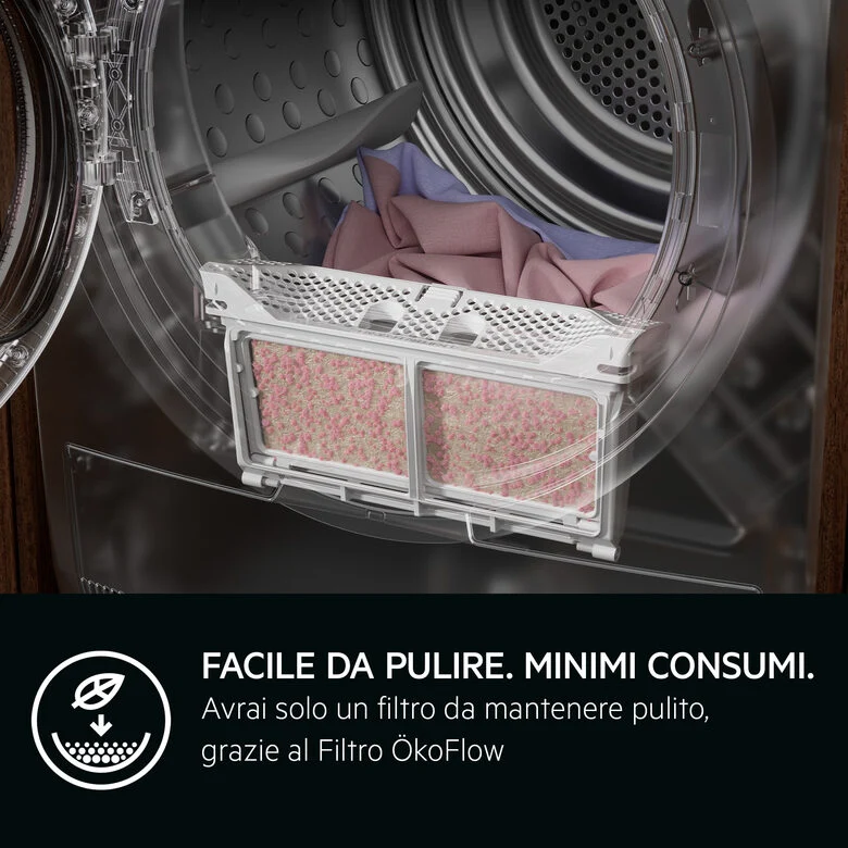 AEG TR8HDBG9B Serie 8000 Asciugatrice Libera Installazione 9 Kg, Pompa Di Calore, Precise Dry, SensiDry®, Mixdry, AbsoluteCare, Classe B, Bianco
