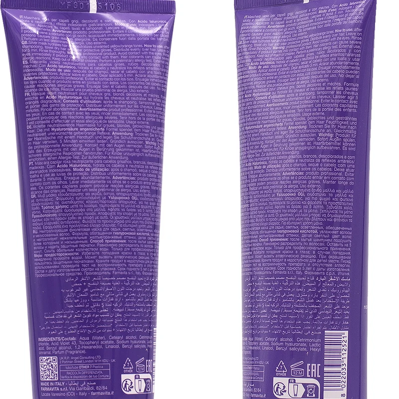 Farmavita Amethyste Cool Blonde Silver Mask 250ml - maschera anti giallo