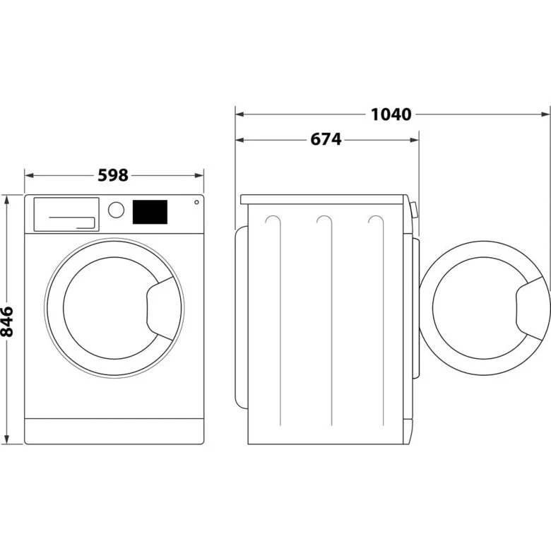 Whirlpool C WD 96M WBS IT Asciugatrice A Libera Installazione 9 Kg, Pompa Di Calore, Tecnologia Precision Dry, OptiSense, Classe A, Bianco