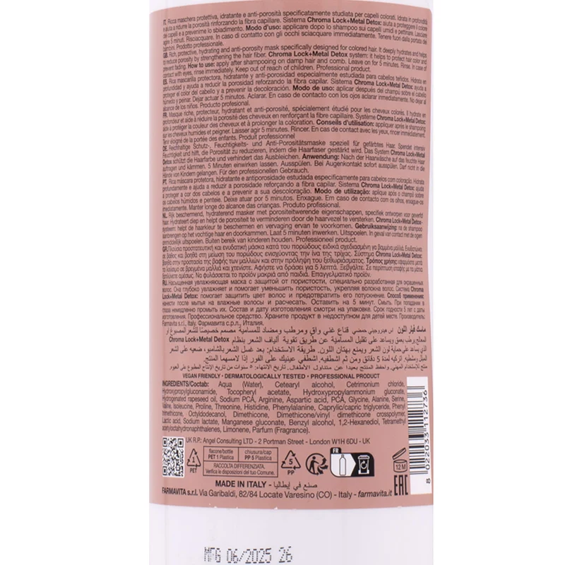 Farmavita Amethyste Chroma Color Filler Mask 1000ml - maschera capelli colorati