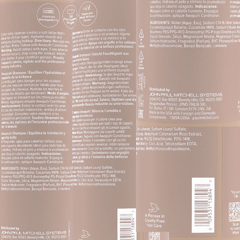 Paul Mitchell Classic Awapuhi Shampoo 1000ml - shampoo idratante