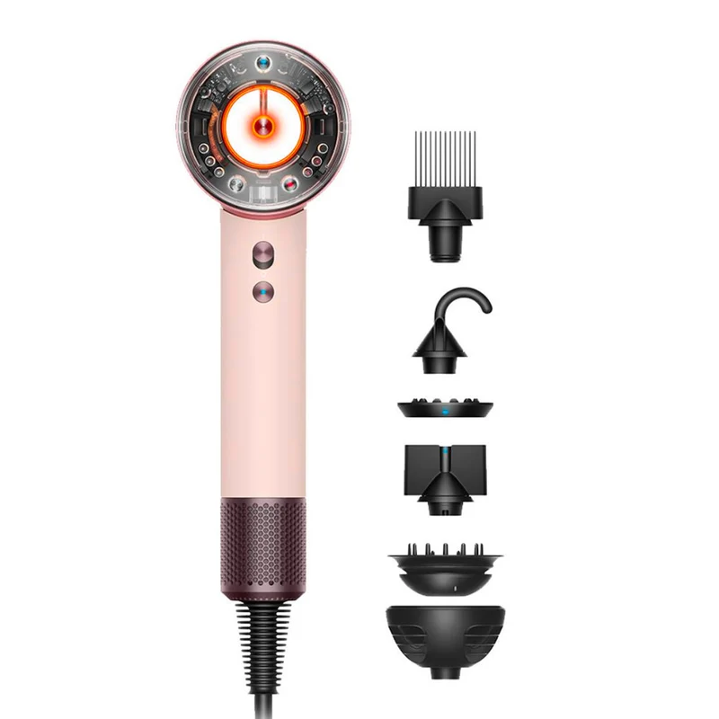 Dyson Supersonic Nural Curly + Coily Rosa Cipria / Oro Rosa + Puddle Brush