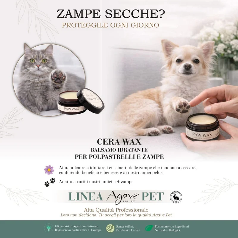 Agave Pet Paw Wax 56ml - crema per zampe e polpastrelli
