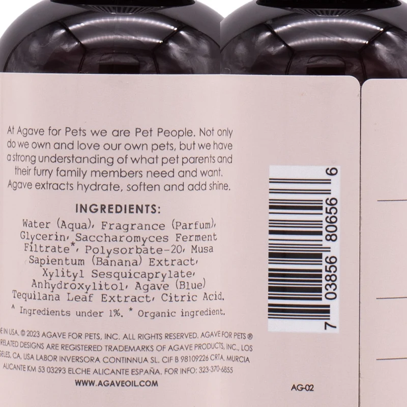 Agave Pet Freshening Spray 113ml - spray per brillantezza pelo e anti-odore