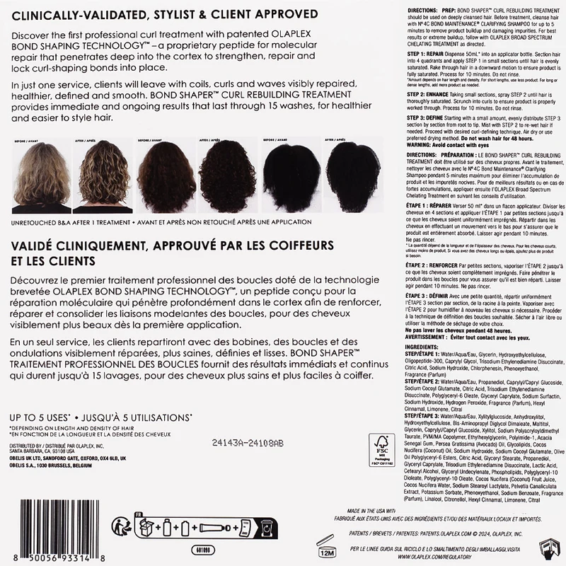 Olaplex Bond Shaper Curl Rebuilding Treatment - trattamento capelli ricci