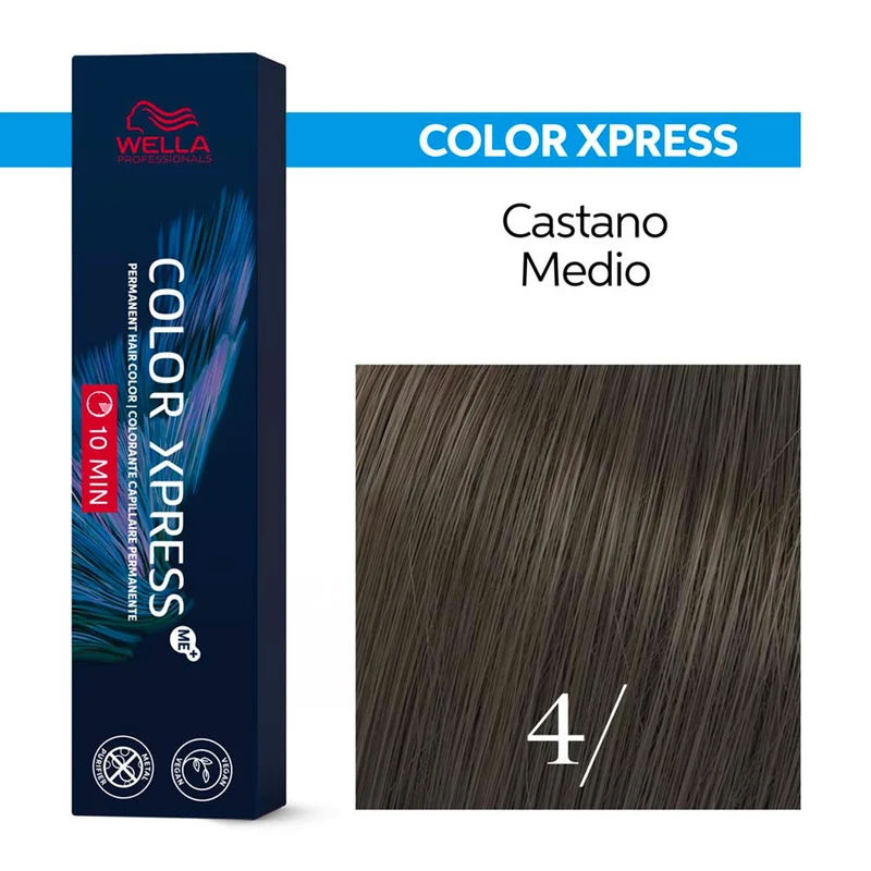 Wella Color Xpress 4/ Castano Medio 60ml - colore permanente rapido