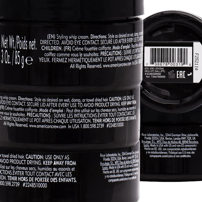 American Crew Whip Light Hold 85gr - pasta modellante leggera