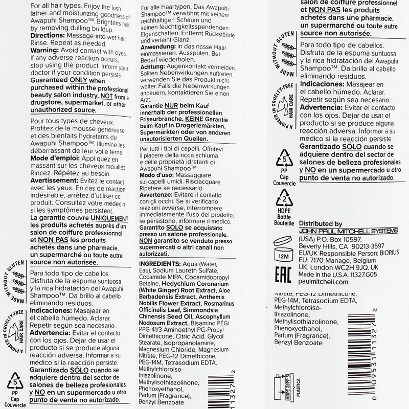 Paul Mitchell Awapuhi Shampoo 500ml - shampoo idratante