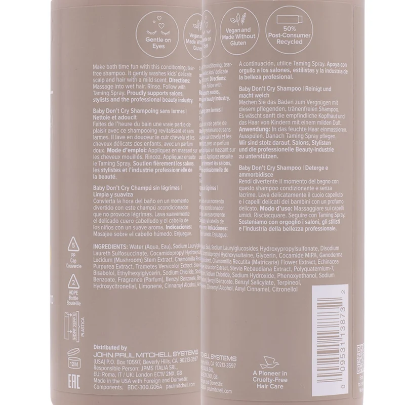 Paul Mitchell Kids Baby Don't Cry Tearless Shampoo 300ml - shampoo delicato per bambini