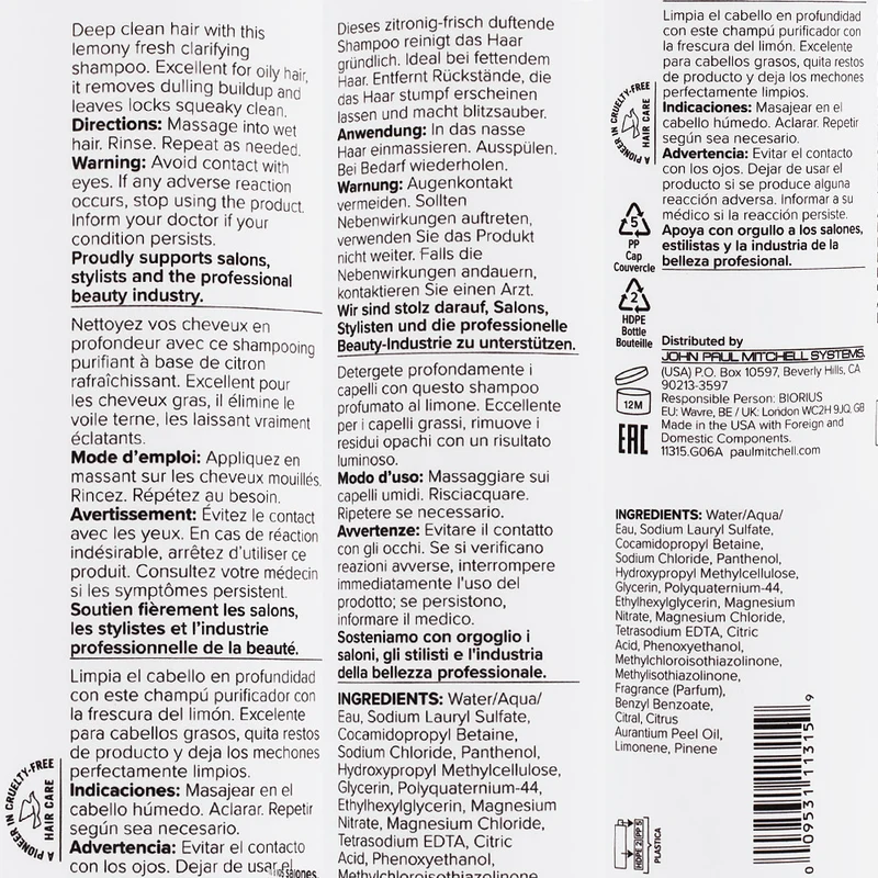 Paul Mitchell Clarifying Shampoo Two 500ml - shampoo purificante