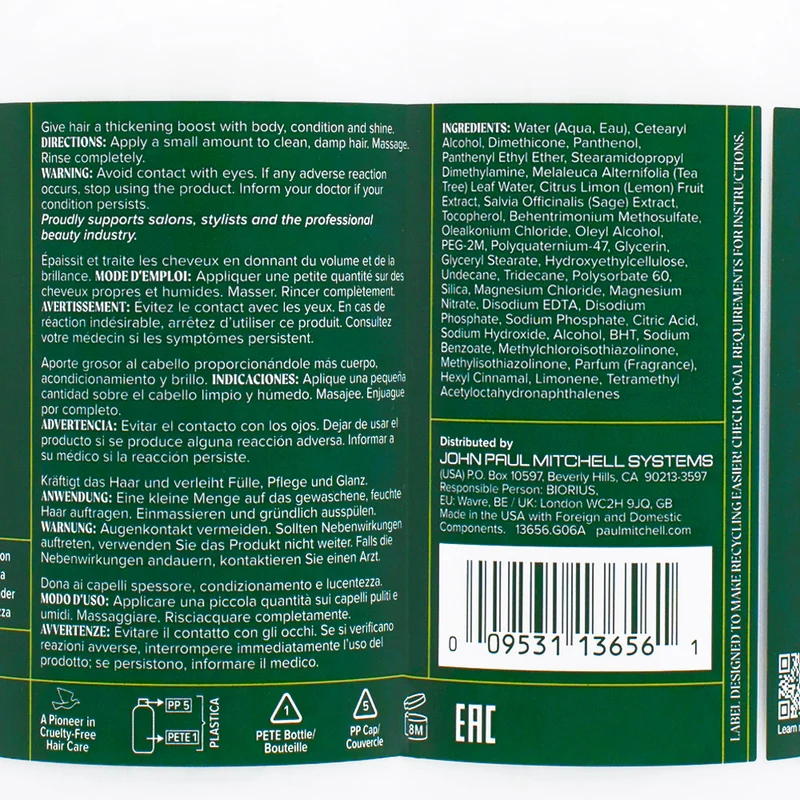 Paul Mitchell Tea Tree Lemon Sage Thickening Conditioner 300ml - balsamo volumizzante per capelli fini