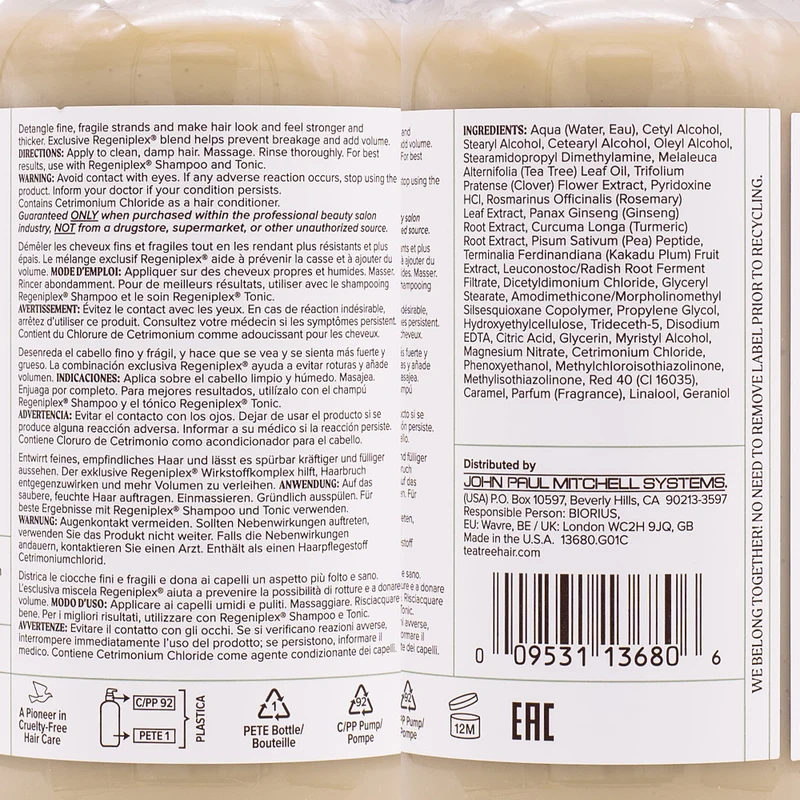 Paul Mitchell Tea Tree Scalp Care Regeniplex Conditioner 300ml - balsamo idratante volumizzante