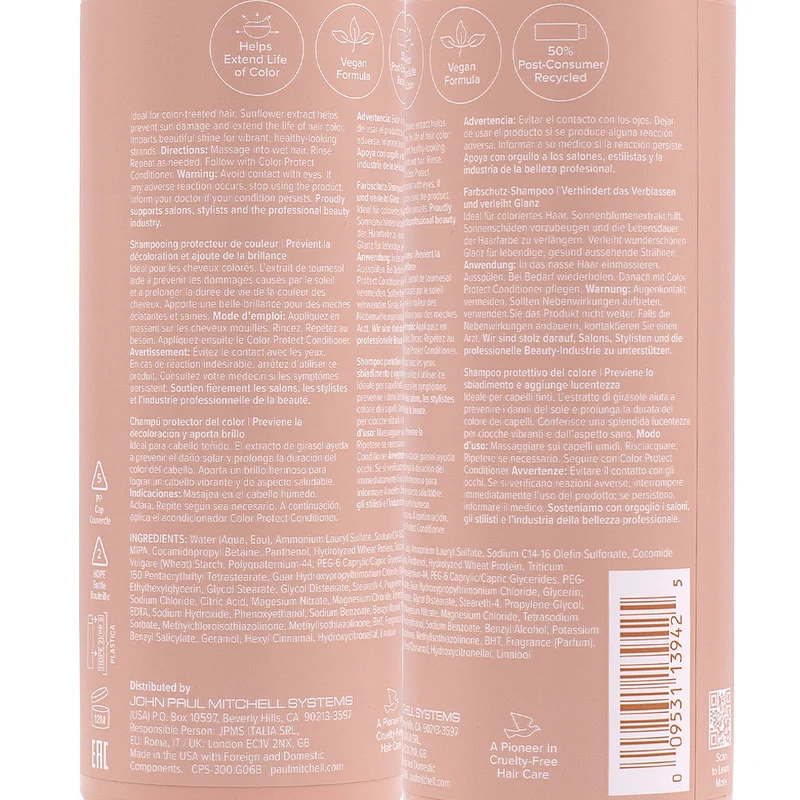 Paul Mitchell Color Protect Shampoo 300ml - shampoo quotidiano capelli colorati