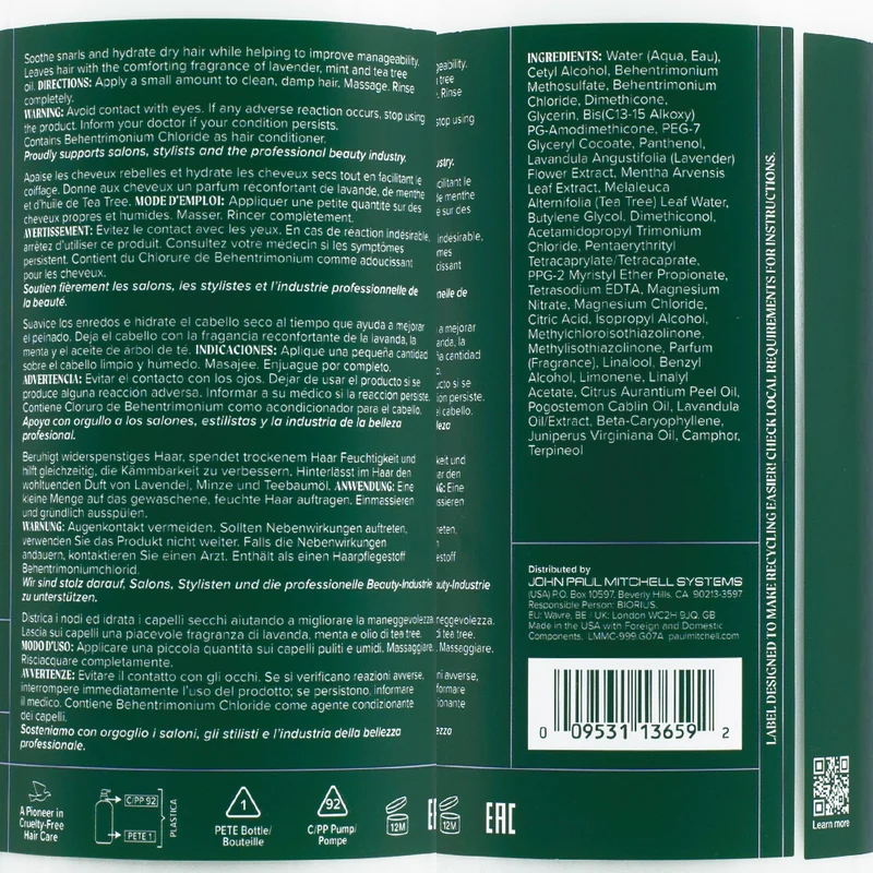 Paul Mitchell Tea Tree Lavender Mint Moisturizing Conditioner 1000ml – balsamo idratante e lenitivo