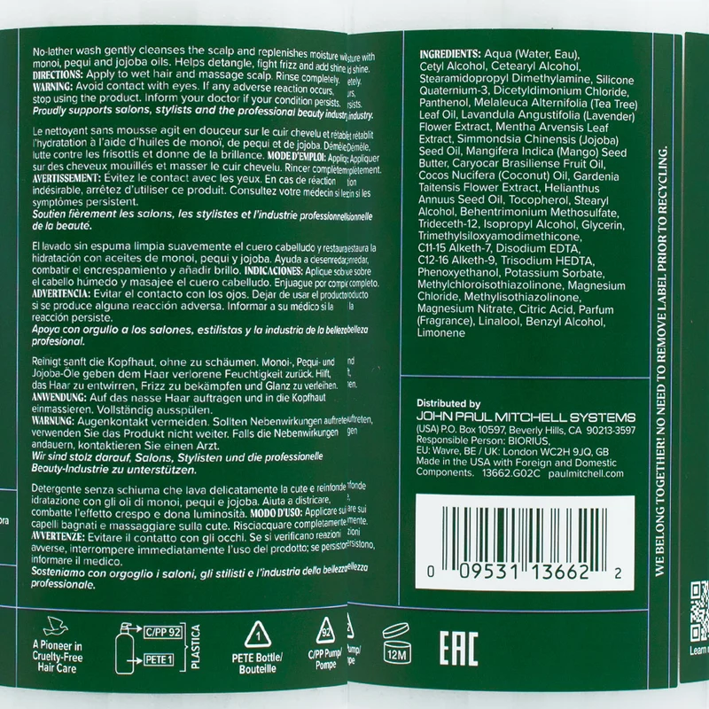 Paul Mitchell Tea Tree Lavender Mint Moisturizing Cowash 500ml - balsamo detergente idratante senza schiuma