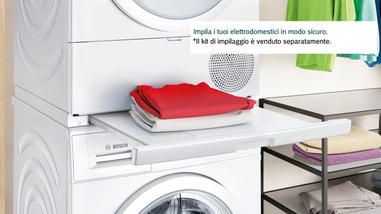 Bosch WQG233d1II Serie 6 Asciugatrice A Libera Installazione 8 Kg, Pompa Di Calore, Auto Dry, Filtro Easy Clean, Classe C, Bianco