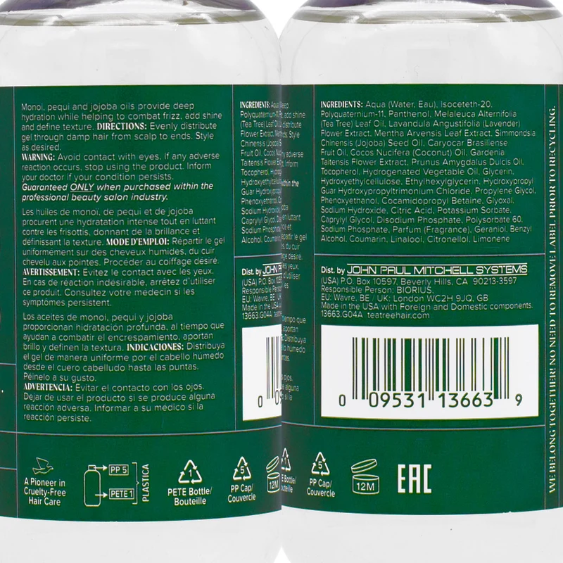 Paul Mitchell Tea Tree Lavender Mint Defining Gel 200ml - gel anticrespo