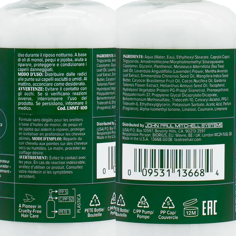 Paul Mitchell Tea Tree Lavender Mint Overnight Moisture Therapy 100ml - trattamento ristrutturante senza risciacquo