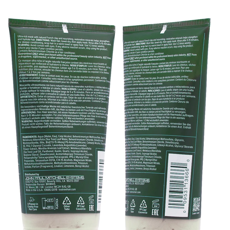 Paul Mitchell Tea Tree Lavender Mint Deep Conditioning Mineral Hair Mask 150ml – maschera nutriente