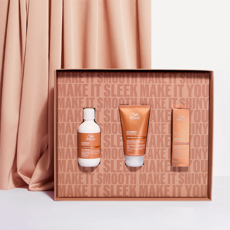 Wella Professionals Ultimate Smooth Cofanetto Shampoo, Maschera e Miracle Oil Serum 100ml + 75ml + 30ml
