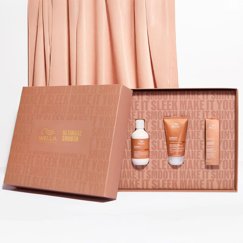 Wella Professionals Ultimate Smooth Cofanetto Shampoo, Maschera e Miracle Oil Serum 100ml + 75ml + 30ml