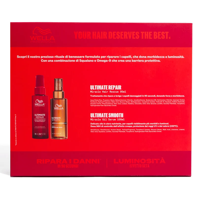 Wella Professionals Ultimate Miracle Hair Rescue e Miracle Oil Serum Coffret 95ml+ 100ml - cofanetto regalo