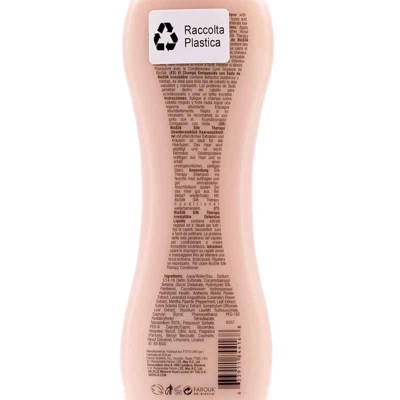 Biosilk Silk Therapy Irresistible Shampoo 207ml - shampoo illuminante