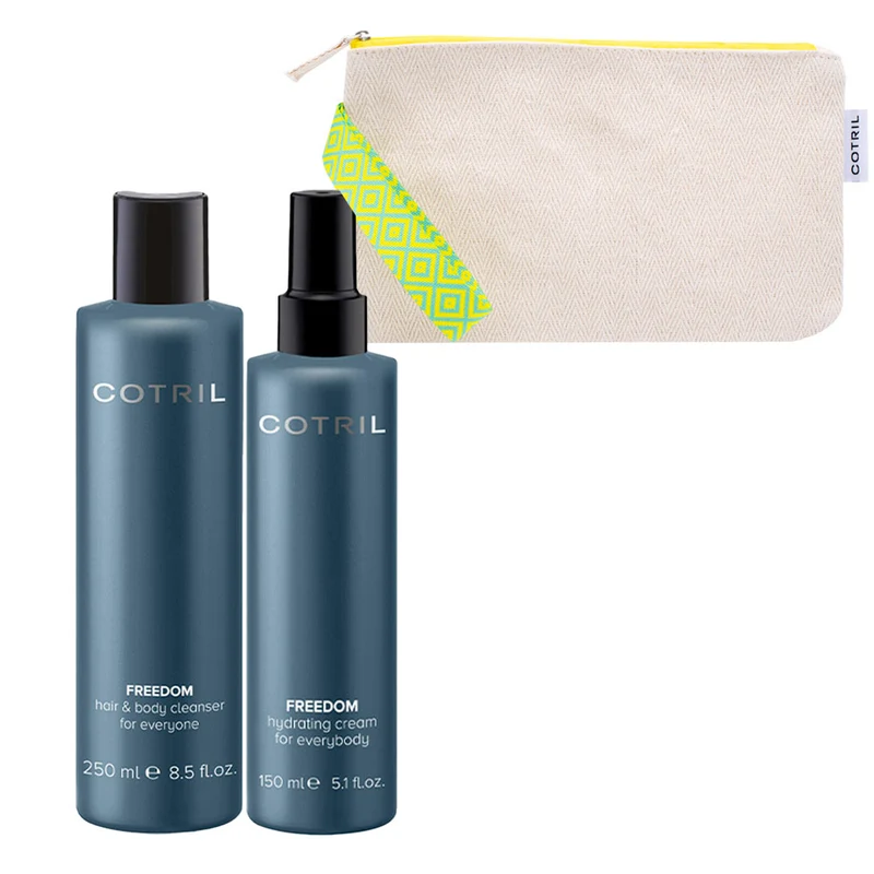 Cotril Freedom Shower Gel 250ml Hydrating Body Cream 150ml + Pochette OMAGGIO