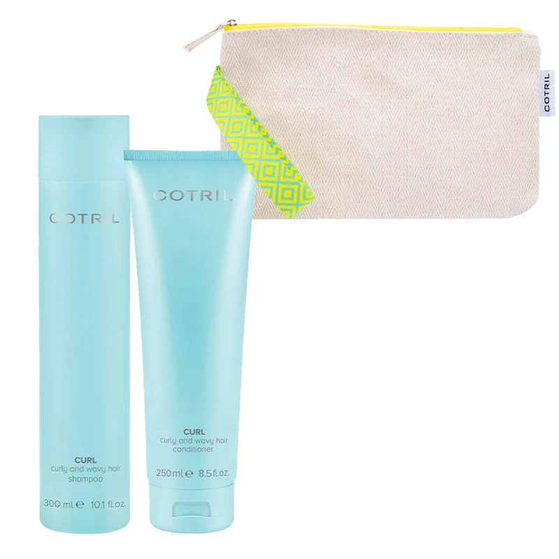 Cotril Curl Shampoo 300ml Conditioner 250ml + Pochette Omaggio