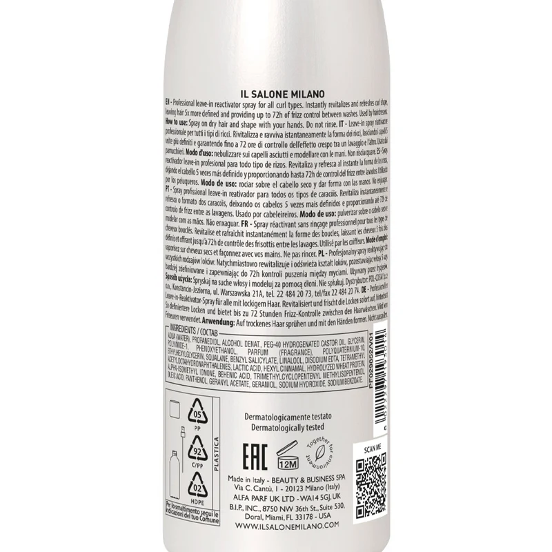 Alfaparf Milano Il Salone Curls Reactivator Spray 200ml - spray leave-in capelli ricci