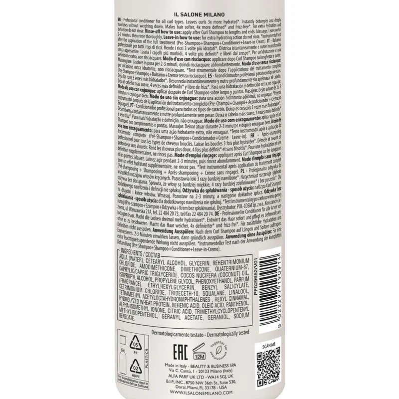 Alfaparf Milano Il Salone Curls Conditioner 500ml - balsamo capelli ricci