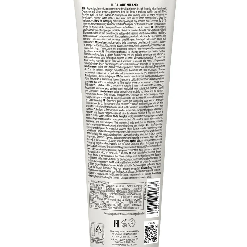 Alfaparf Milano Il Salone Curls Pre-Shampoo Treatment 300ml - trattamento pre shampoo capelli ricci