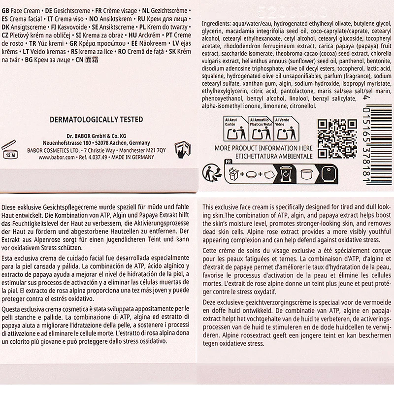 Babor Skinovage Vitalizing Cream 50ml - crema viso rivitalizzante