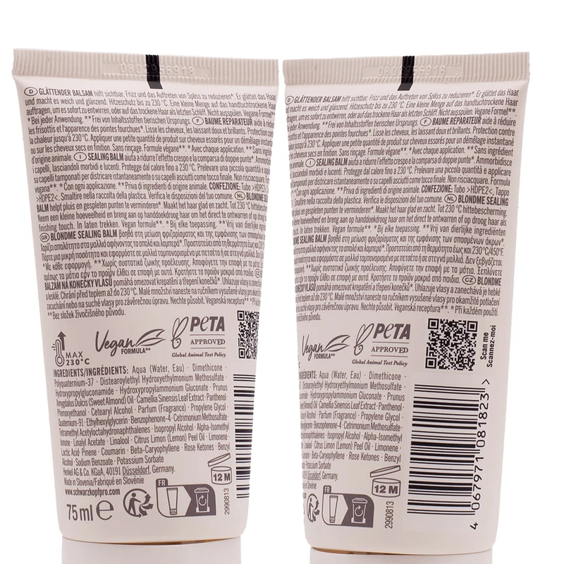 Schwarzkopf BlondMe Bond Repair Sealing Balm 75ml - balsamo sigillante riparatore
