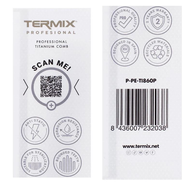 Termix Professional Titanium Comb 860 - pettine professionale a coda