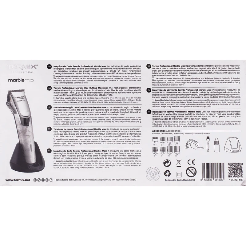 Termix Marble Max Professional Hair Clipper - tagliacapelli
