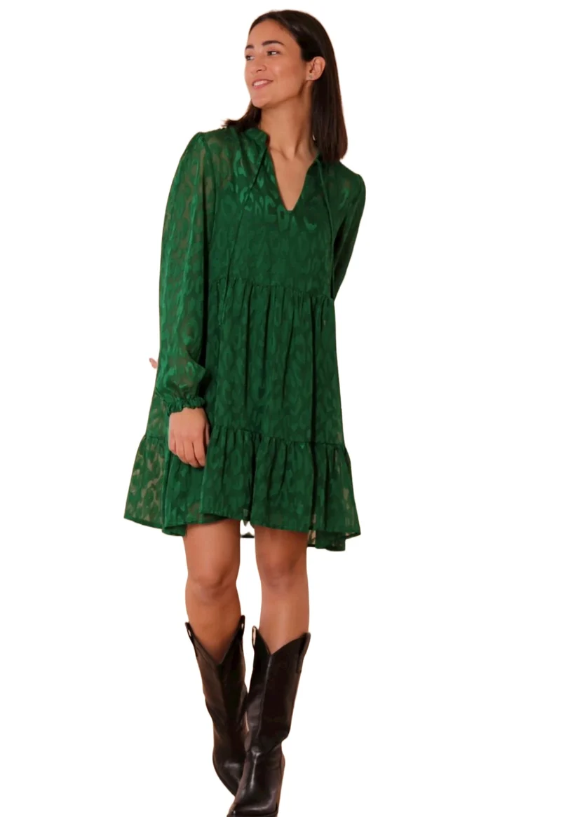 Mimì Muà Abito Tulle Verde Bandiera Taglia S