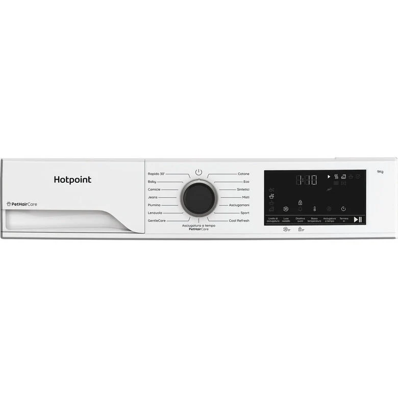 Hotpoint Ariston HPT 93D BS IT, Capacità 9kg, classe D, EasyIron, Slim, PetHair Removal