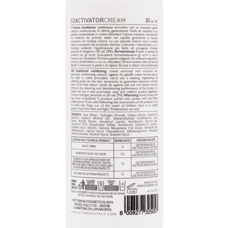 Alterego Coactivator Cream 30vol 150ml - crema ossidante