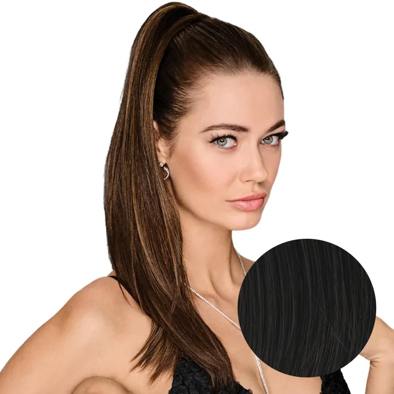 Hairdo Coda Liscia R2 Nero 53cm