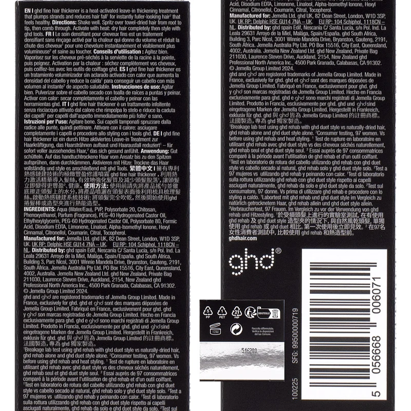 Ghd Rehab Fine Hair Thickener 95ml - trattamento volumizzante capelli fini senza risciacquo